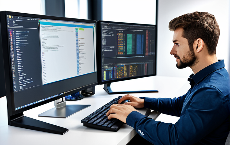 "A fully clothed software engineer in a modern office environment, coding at a computer, professional attire, safe for work, perfect anatomy, natural pose, high quality, appropriate content, family-friendly."
