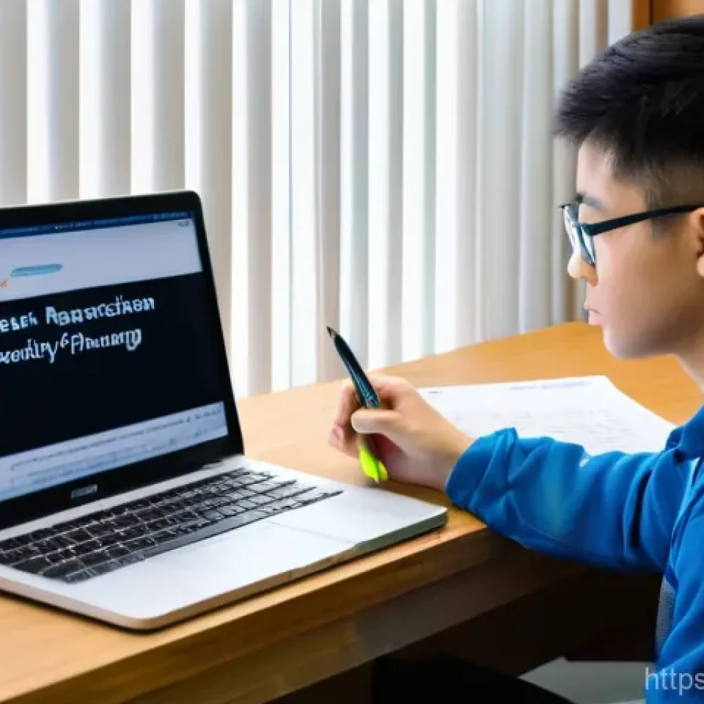 정보처리기사 실기 시험 준비를 위한 전략 - A focused university student, of East Asian descent, gender-neutral, is sitting at a clean wooden de...