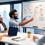 Home 10 정보처리기사 필기 과목 핵심 요약 정리 - A diverse group of professional software developers and product managers, dressed in smart casual at...