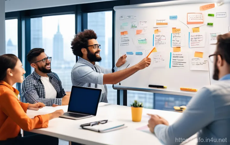 정보처리기사 필기 과목 핵심 요약 정리 - A diverse group of professional software developers and product managers, dressed in smart casual at...