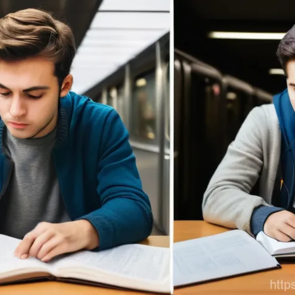 정보처리기사 필기 시험에서 자주 실수하는 사례 - A split image depicting two contrasting study scenes for an Information Processing Engineer exam. On...