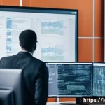 Home 21 정보처리 자격증 취득 후 IT 업계 진출 사례 - A diverse group of young IT professionals collaborating in a modern office environment, surrounded b...