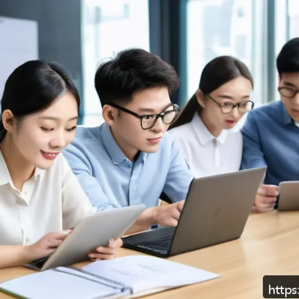 정보처리 자격증으로 성공적인 커리어 전환 - A focused scene of a diverse group of adult learners in a modern classroom setting, attentively stud...